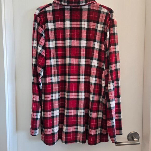 Denver Hayes Red Plaid Button-Up Pajama Set - Picture 3 of 8